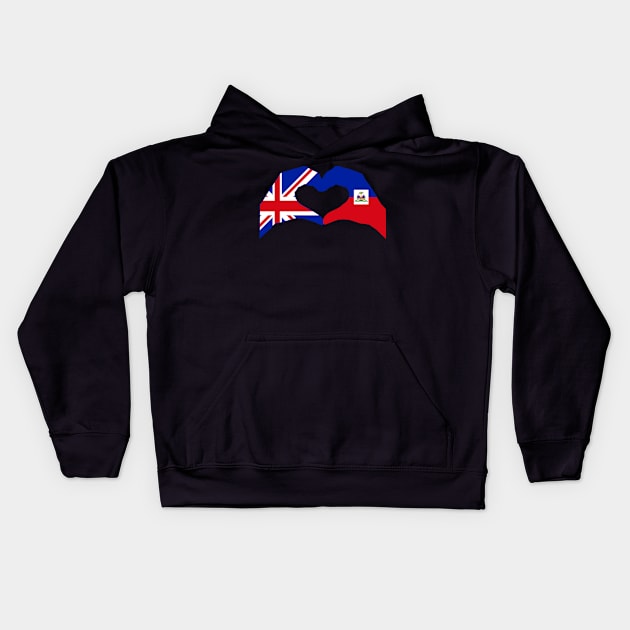 We Heart UK & Haiti Patriot Flag Series Kids Hoodie by Village Values